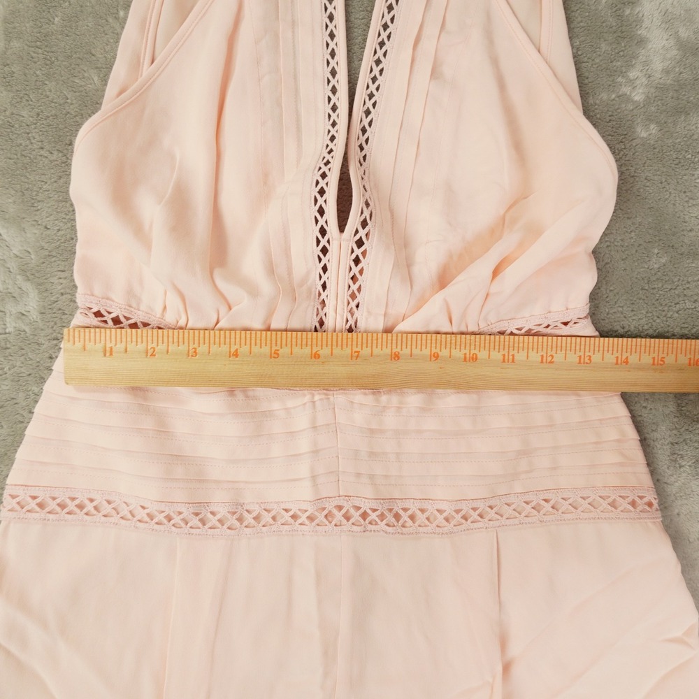 REISS Regular Wide Leg Resort Jumpsuit in Blush Pink Women's 4 Chic City - Picture 7 of 14